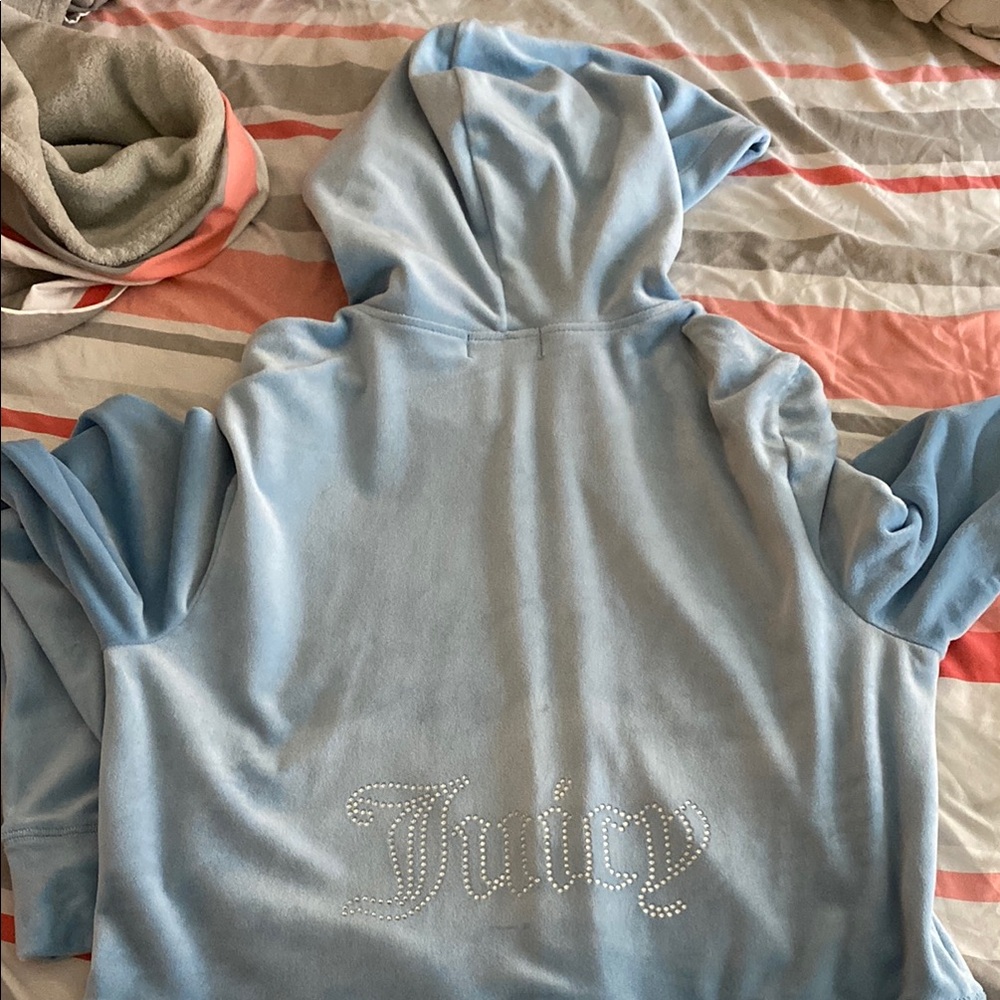 Light Blue Zip-Up Hoodie